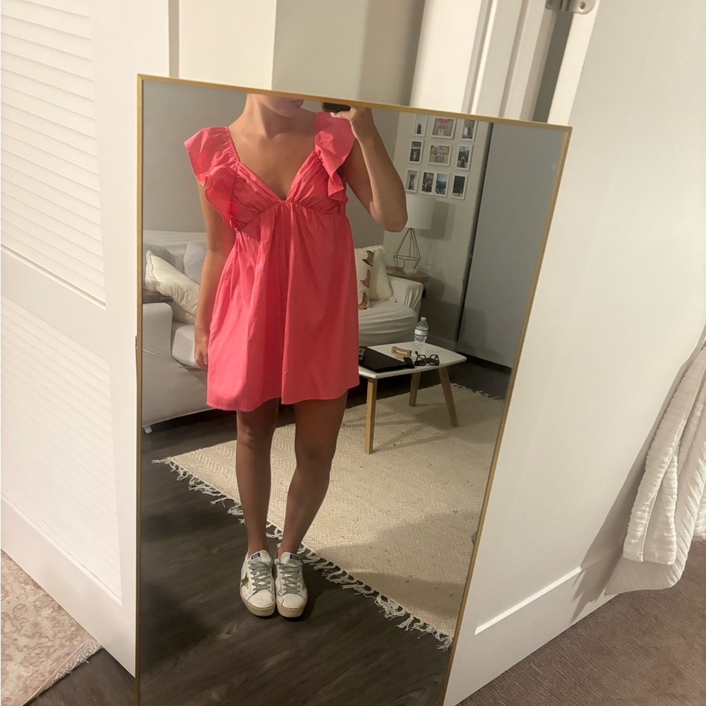 Forever 21 Pink Ruffle Mini Dress
